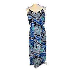 Enfocus Studio Halter Maxi‎ Dress Colorful Paisley Dress Size 6